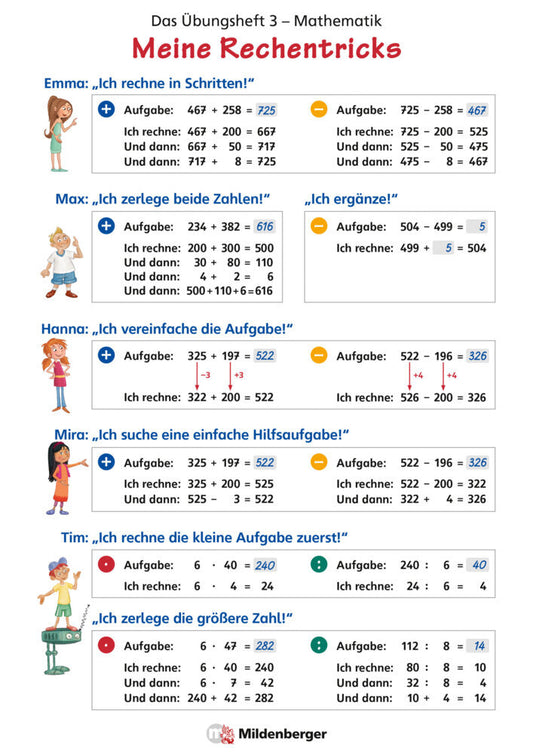 Das Übungsheft Mathematik 3 - Poster Meine Rechentricks (Nina Simon)