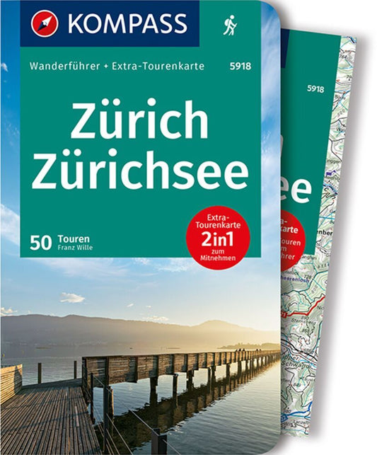 KOMPASS Wanderführer Zürich, Zürichsee, 50 Touren mit Extra-Tourenkarte (Franz Wille)