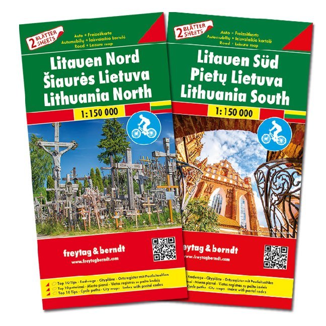 Litauen, Autokarten Set 1:150.000 (Freytag-Berndt Und Artaria Kg)