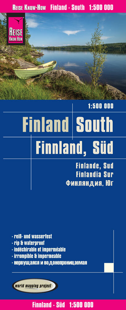 Reise Know-How Landkarte Finnland, Süd (1:500.000). Finland, South / Finlande, Sur / Findlandia, Sur