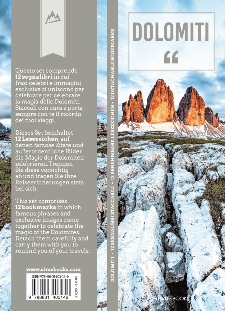 Lesezeichen-Set Dolomiti - Dolomiten (Alberta Magris)
