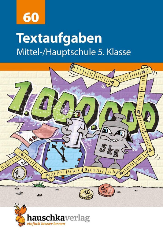 Textaufgaben Mittel-/Hauptschule 5. Klasse, A5-Heft (Susanne Kopetz)