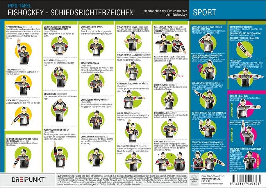 Eishockey - Schiedsrichterzeichen, Info-Tafel (Michael Schulze)