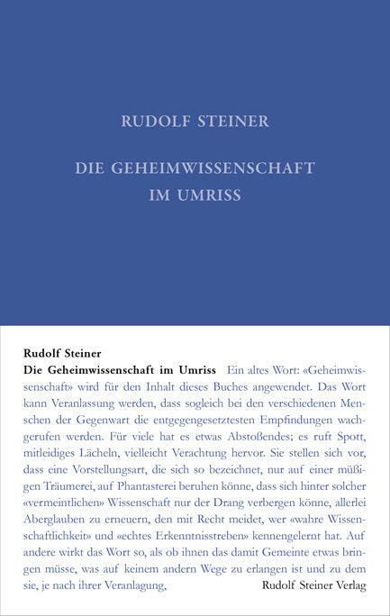 Die Geheimwissenschaft im Umriss (Rudolf Steiner)