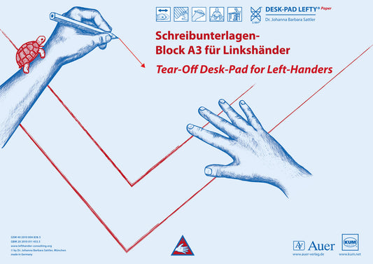 Schreibunterlagen-Block A3 für Linkshänder (Johanna Barbara Sattler)