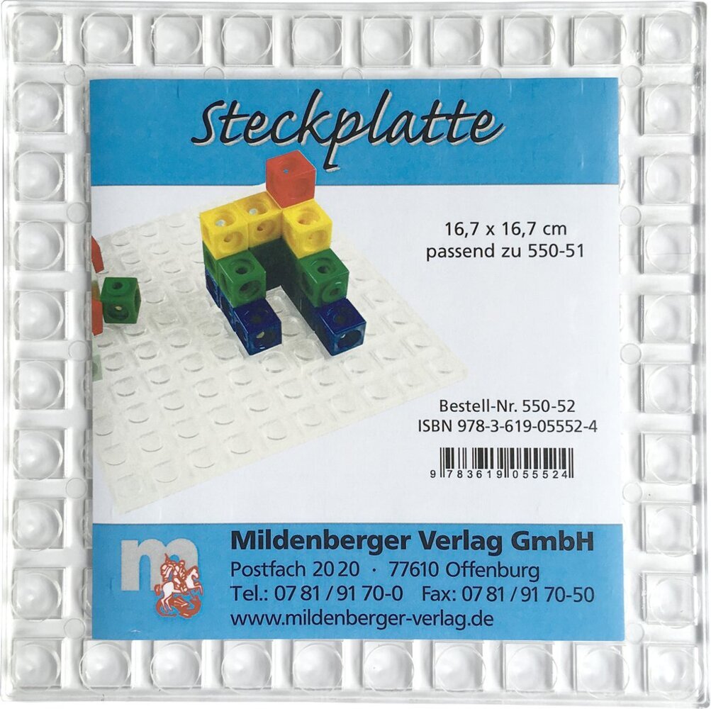 Steckplatte, passend zu Steckwürfeln 978-3-619-05551-7 (Mildenberger Verlag Gmbh)