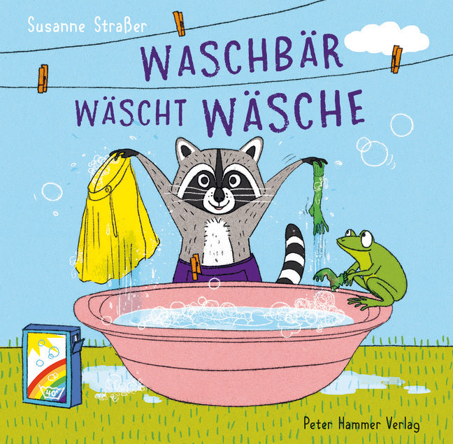 Waschbär wäscht Wäsche (Susanne Straßer)