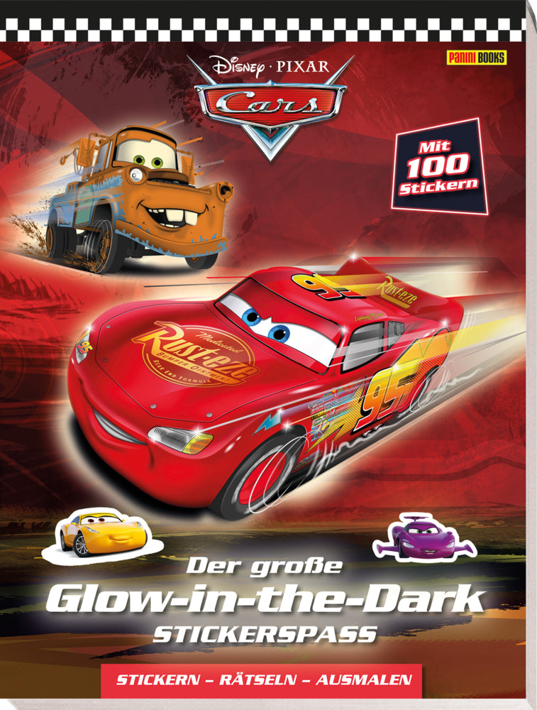 Disney Cars: Der große Glow-in-the-Dark-Stickerspaß: Stickern - Rätseln - Ausmalen (Panini)