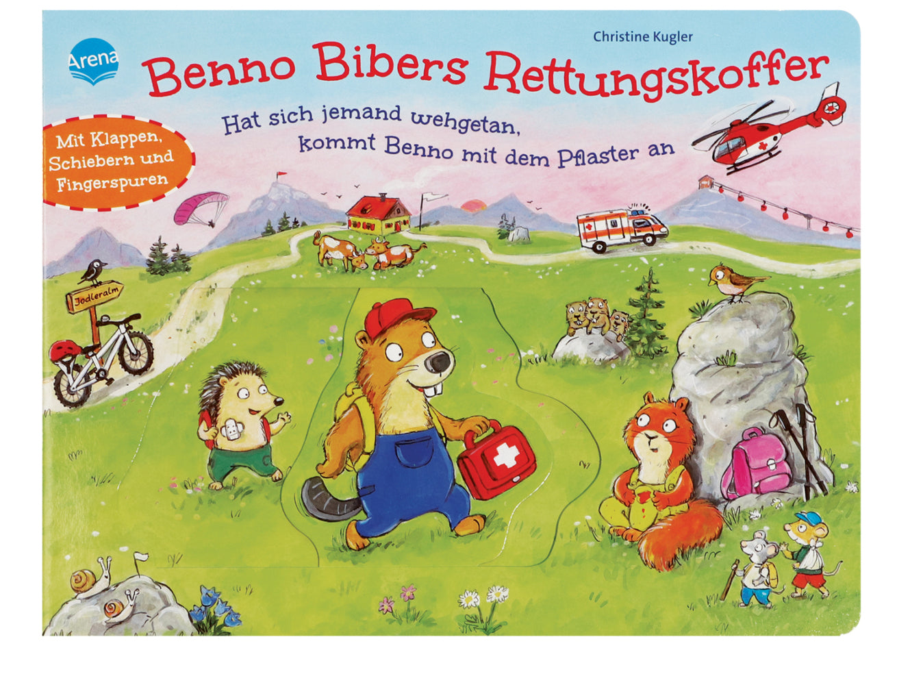 Benno Bibers Rettungskoffer. Hat sich jemand wehgetan, kommt Benno mit dem Pflaster an (Christine Kugler)
