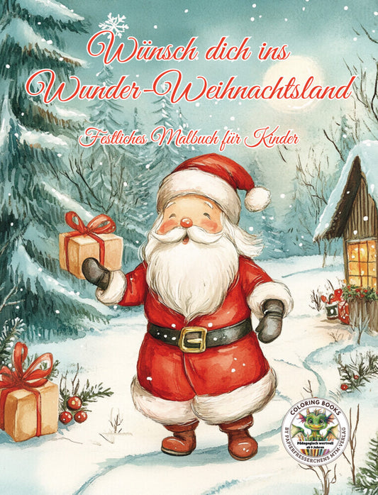 Wünsch dich ins Wunder-Weihnachtsland ... Festliches Malbuch für Kinder (Nanja Holland)