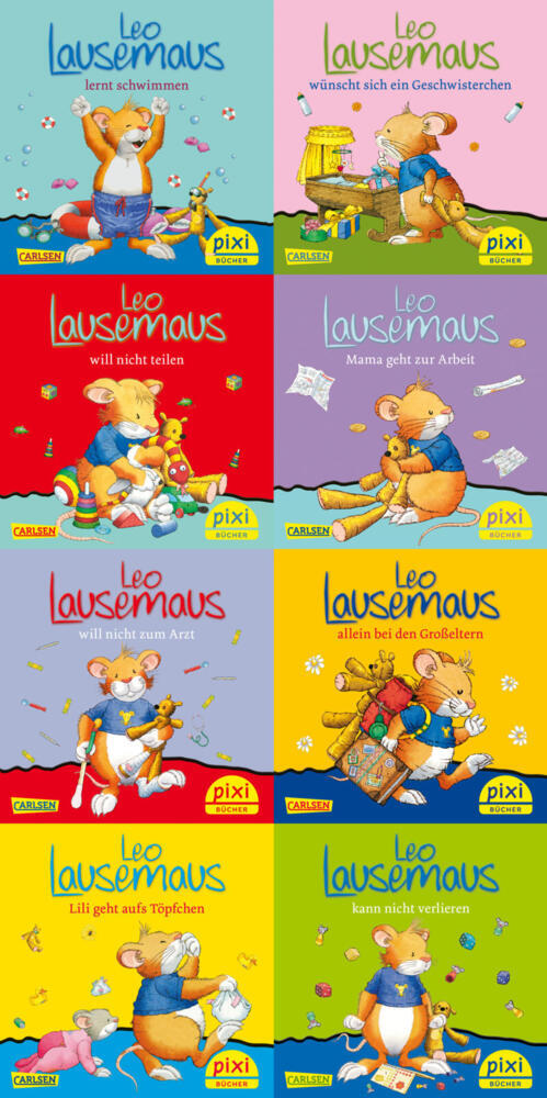 Pixi-Box 219: Leo Lausemaus (8x8 Exemplare), 64 Teile (Anna Casalis)