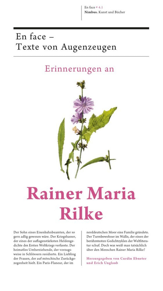 Erinnerungen an Rainer Maria Rilke, 3 Teile (Curdin Ebneter)