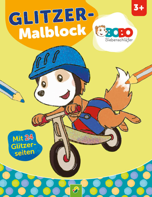 Bobo Siebenschläfer Glitzer-Malblock (Schwager & Steinlein Verlag)