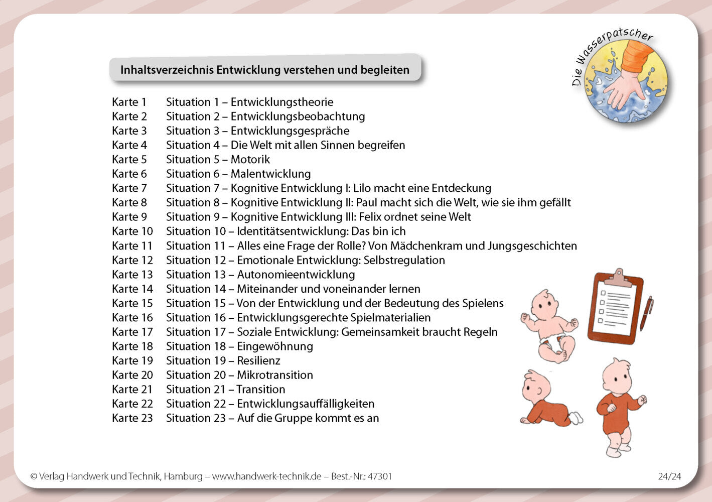 Kartenset Krippe - Die Wasserpatscher (Heike Schulz)
