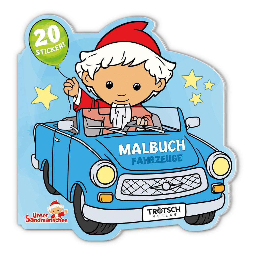 Trötsch Unser Sandmännchen Mini-Malbuch mit Stickern Fahrzeuge (Trötsch Verlag Gmbh & Co.Kg)