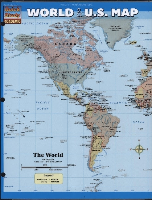 World & U.S. Map (Inc. Barcharts Publishing)