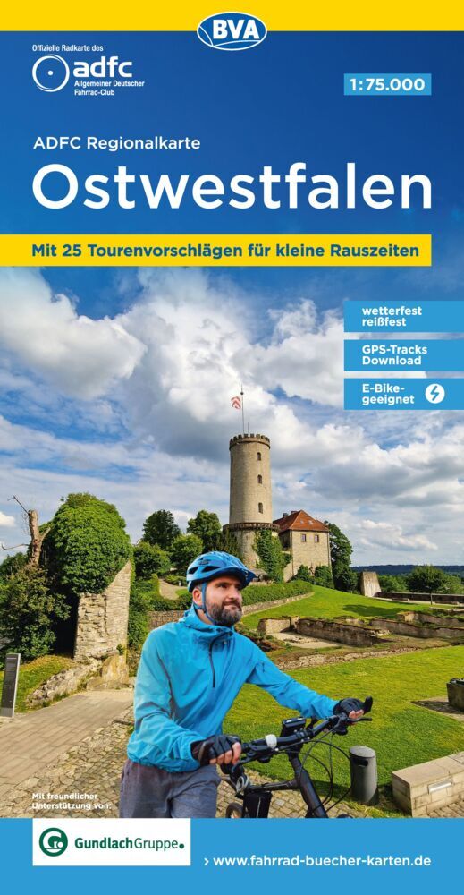 ADFC-Regionalkarte Ostwestfalen, 1:75.000, mit Tagestourenvorschlägen, reiß- und wetterfest, E-Bike-geeignet, GPS-Tracks Download (Allgemeiner Deutscher Fahrrad-Club E.V. (Adfc))