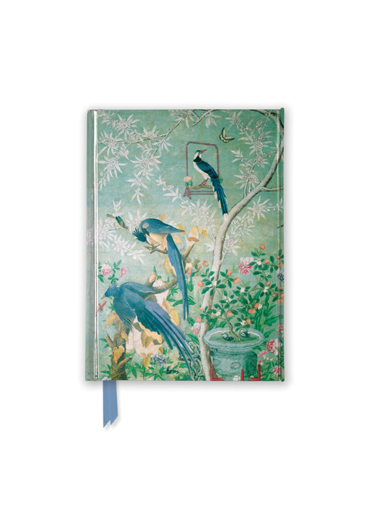 Premium Notizbuch DIN A6: John James Audubon, Ein Paar Columbia Eichelhäher (Flame Tree Publishing)
