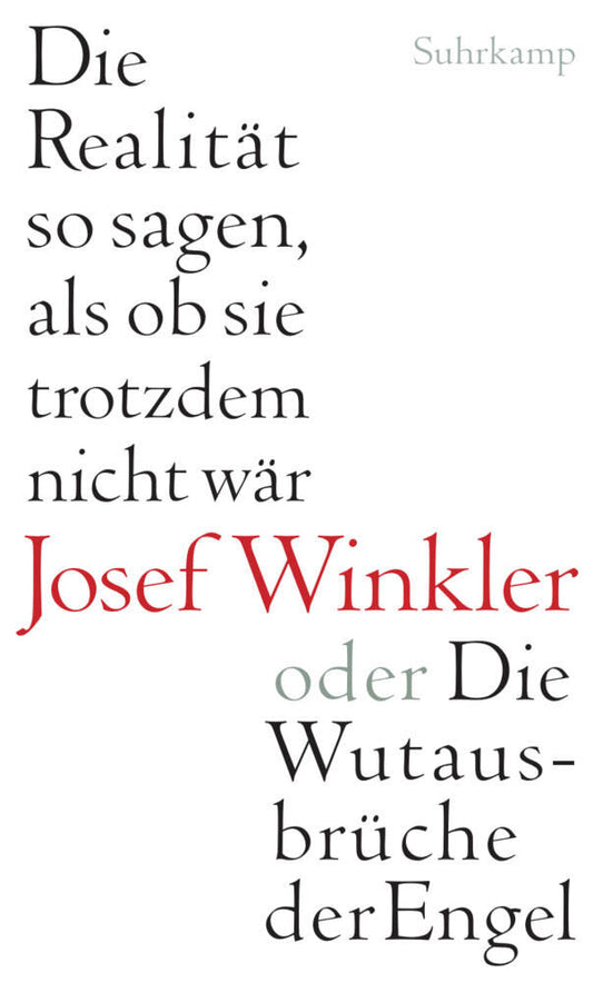 Die Realität so sagen, als ob sie trotzdem nicht wär oder Die Wutausbrüche der Engel (Josef Winkler)