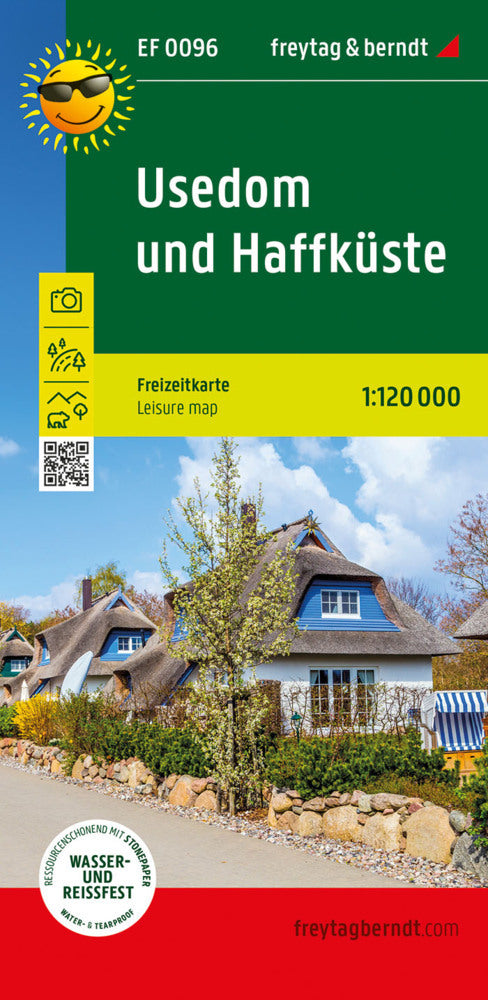 Usedom und Haffküste, Freizeitkarte 1:120.000, freytag & berndt (Freytag & Berndt)