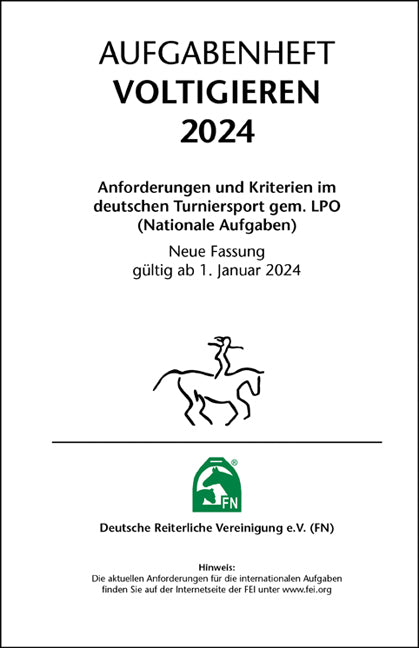 Aufgabenheft - Voltigieren 2024 (Deutsche Reiterliche Vereinigung E.V. (Fn))