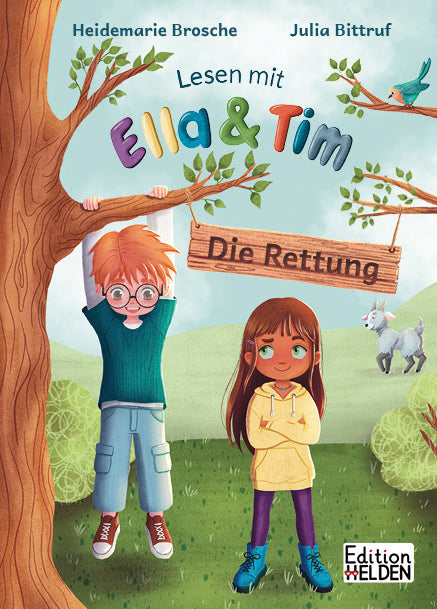 Lesen mit Ella und Tim - Die Rettung: Erstlesebuch für Kinder mit einfachen Worten und Bildern (Heidemarie Brosche)