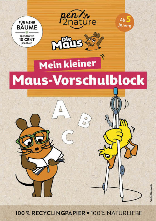 Mein kleiner Maus-Vorschulblock. Vorschulübungen für Kinder ab 5 Jahren (Pen2Nature)