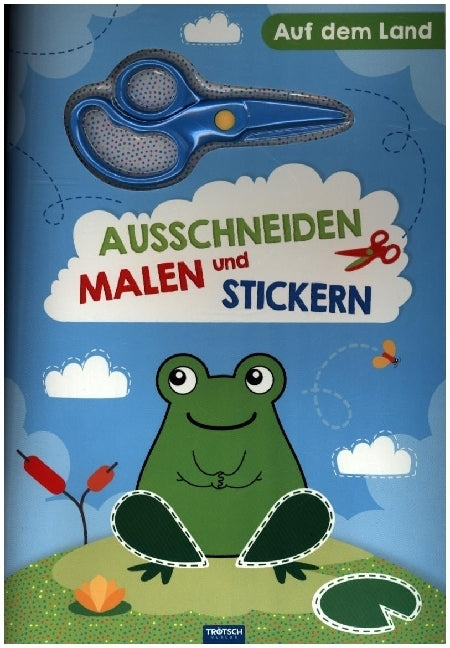 Trötsch Bastelbuch mit Schere Ausschneiden, Malen und Stickern Auf dem Land (Trötsch Verlag Gmbh & Co.Kg)