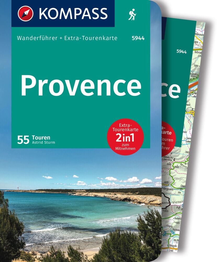 KOMPASS Wanderführer Provence, 55 Touren mit Extra-Tourenkarte (Astrid Sturm)
