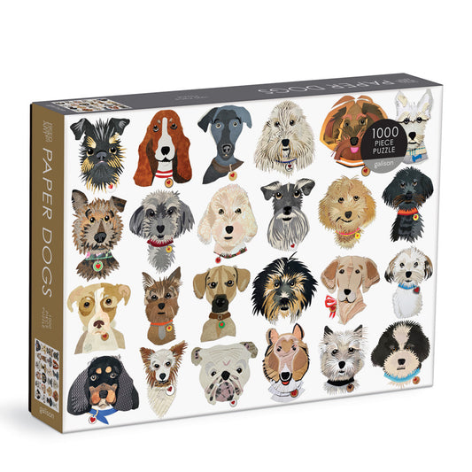 Paper Dogs 1000 Pc Puzzle (Galison)