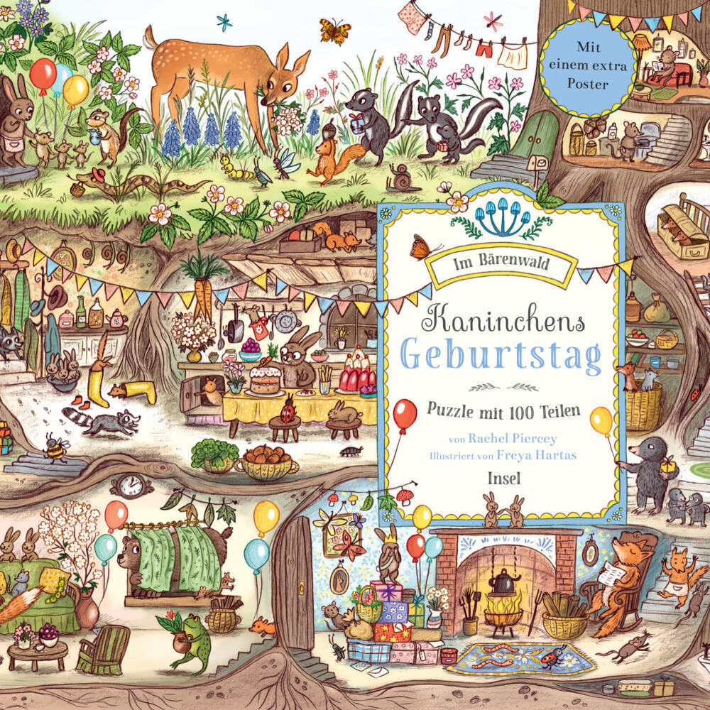 Im Bärenwald. Kaninchens Geburtstag. Puzzle mit 100 Teilen für Kinder ab 4 Jahre (Rachel Piercey)