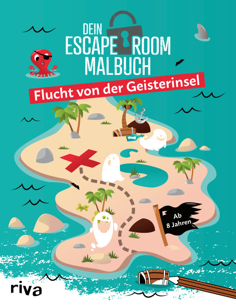 Dein Escape-Room-Malbuch - Flucht von der Geisterinsel (Emma Hegemann)