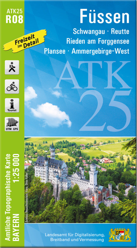 ATK25-R08 Füssen (Amtliche Topographische Karte 1:25000) (Breitband Und Vermessung, Bayern Landesamt Für Digitalisierung)
