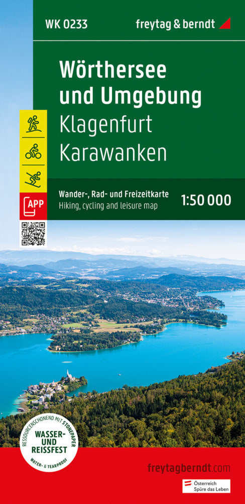 Wörthersee und Umgebung, Wander-, Rad- und Freizeitkarte 1:50.000, freytag & berndt, WK 0233 (Freytag & Berndt)