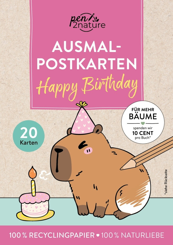 Ausmal-Postkarten Happy Birthday (Good Life Books)