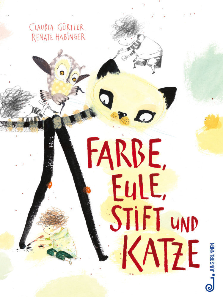 Farbe, Eule, Stift und Katze (Claudia Gürtler)