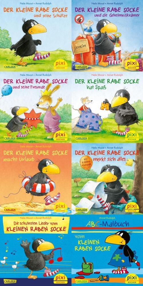 Pixi-Box 193: Der kleine Rabe Socke (8x8 Exemplare), 64 Teile