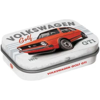 Pillendose "Volkswagen VW Golf GTI 1976" (1.6 x 6 x 4 cm)