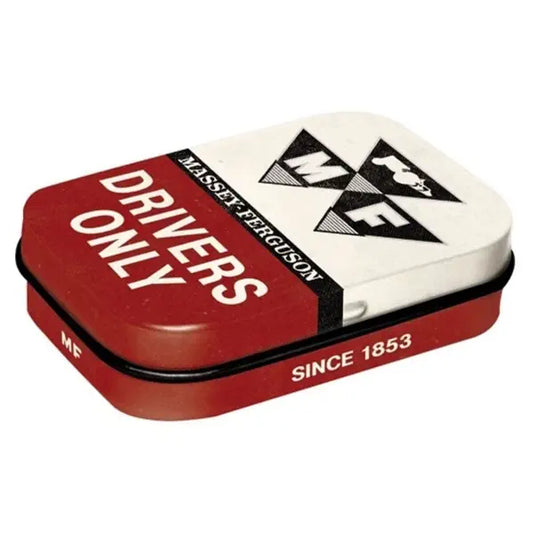 Pillendose "Massey Ferguson Drivers Only" (6 x 4 x 1.6 cm)