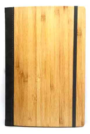 Notizbuch Bambus, schwarz (blanco)
