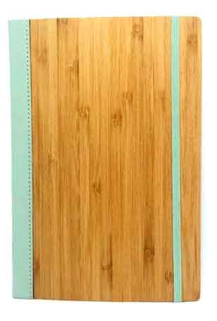 Notizbuch Bambus, Blue Pastel (blanco)