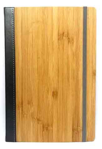 Notizbuch Bambus, Grey Metallic (liniert)