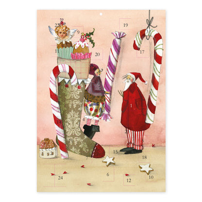 Adventskalender "Strumpf mit Süssigkeiten"