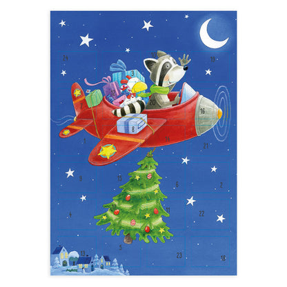 Adventskalender "Tattoos Waschbär und Huhn"