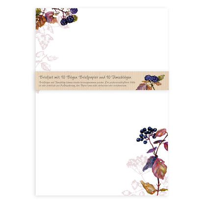 Briefset "Beerenschmaus" (A4, 10 Blatt)