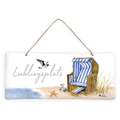 Dekoschild "Lieblingsplatz" (35 x 13 cm)