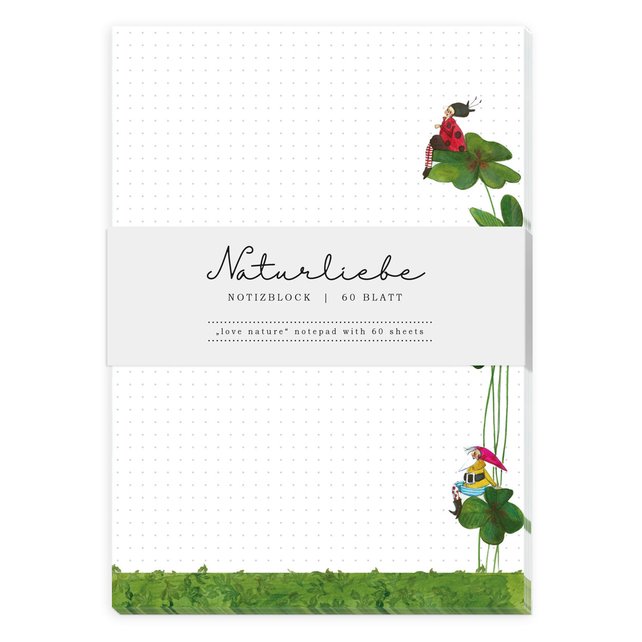 Silke Leffler - Notizblock "Kleeblatt" (DIN A6 60 Blatt)