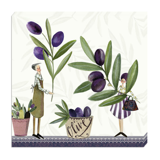 Serviette Oliven (20 Stk.)