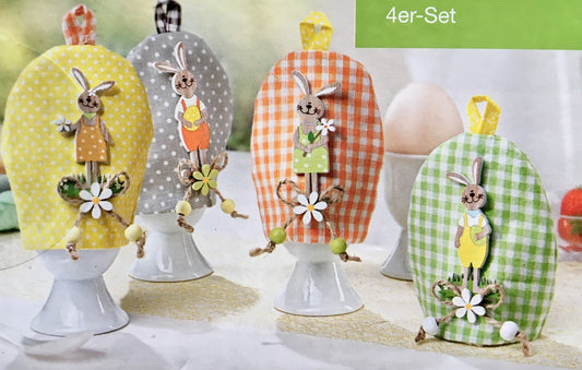 Eierwärmer "Frohe Ostern" , 4er-Set