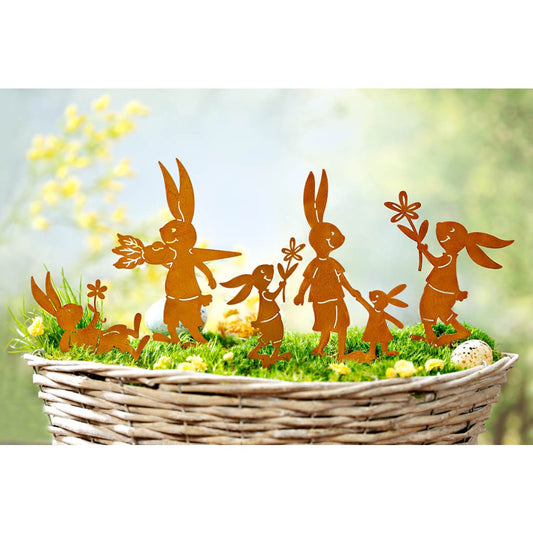 Dekostecker "Hasenfreunde", 5-teilig